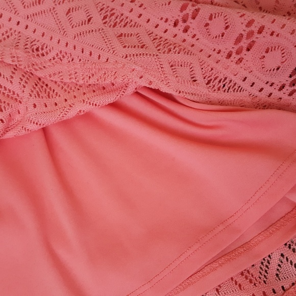 V-Neck Coral Dress - Picture 3 of 5